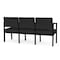 Lesro Lenox Steel 3 Seater with Center Arms, Graphite (Gray) Seat, Graphite Back, 64.5 W 24.5 L 32 H LS3103 - alternate 2